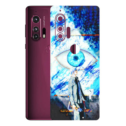 Motorola Phone Skins (All Models) - Anime Sea Blue Eye - 3D Embossed Finish (L-318) Motorola Moto Edge Plus