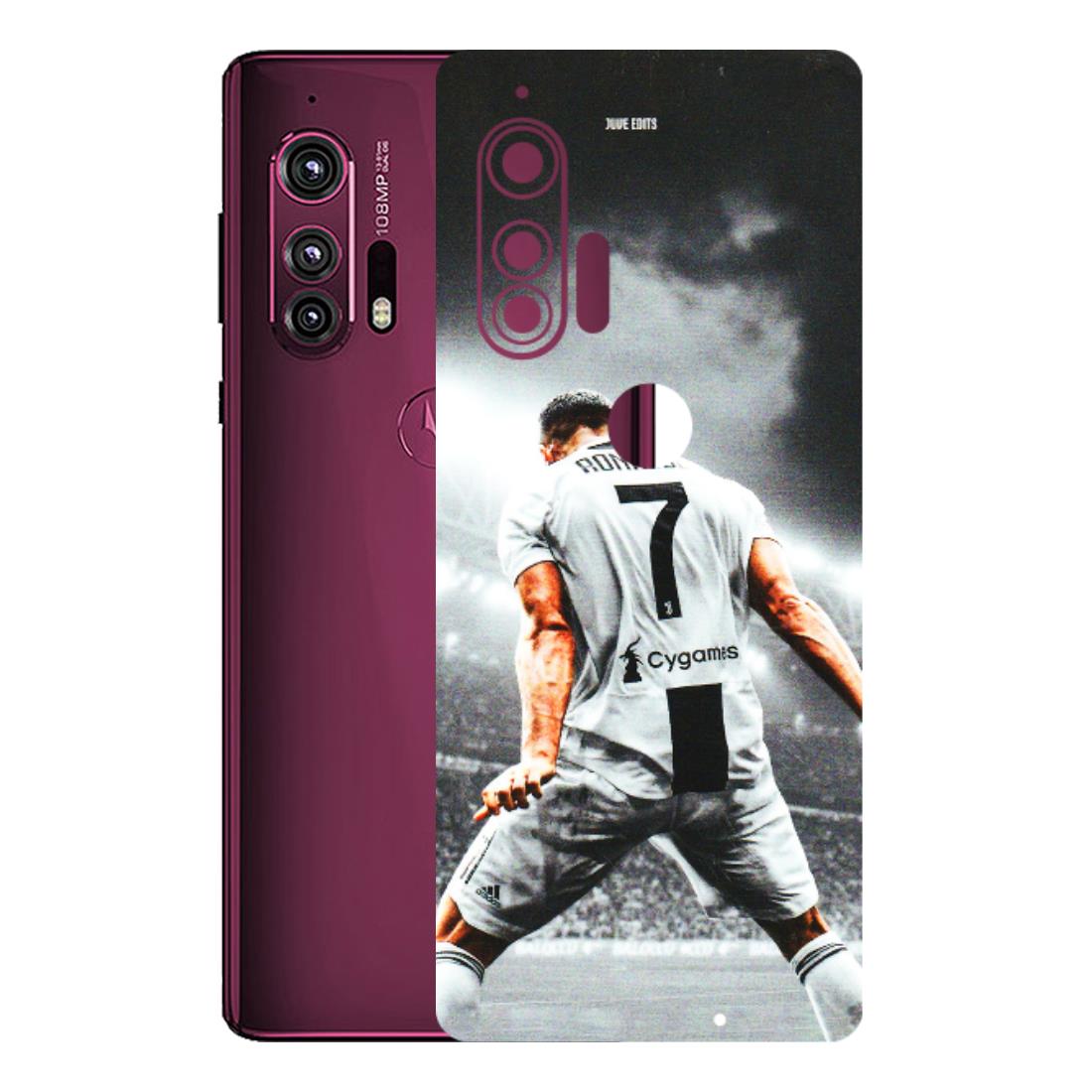 Motorola Phone Skins (All Models) - Ronaldo CR7 Crazy - 3D Embossed Finish (L-44) Motorola Moto Edge Plus