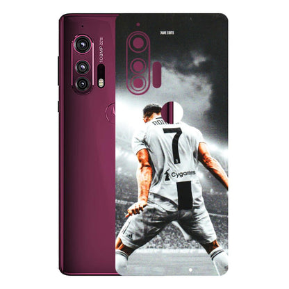 Motorola Phone Skins (All Models) - Ronaldo CR7 Crazy - 3D Embossed Finish (L-44) Motorola Moto Edge Plus