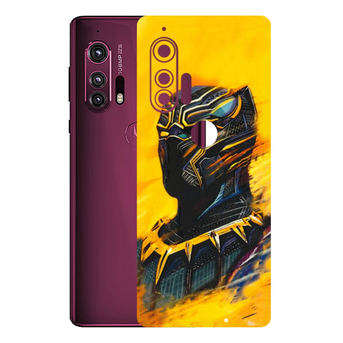 Motorola Phone Skins (All Models) - Yellow Panther - 3D Embossed Finish (L-54) Motorola Moto Edge Plus