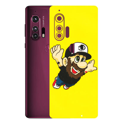 Motorola Phone Skins (All Models) - Flying Beardo - 3D Embossed Finish (L-60) Motorola Moto Edge Plus