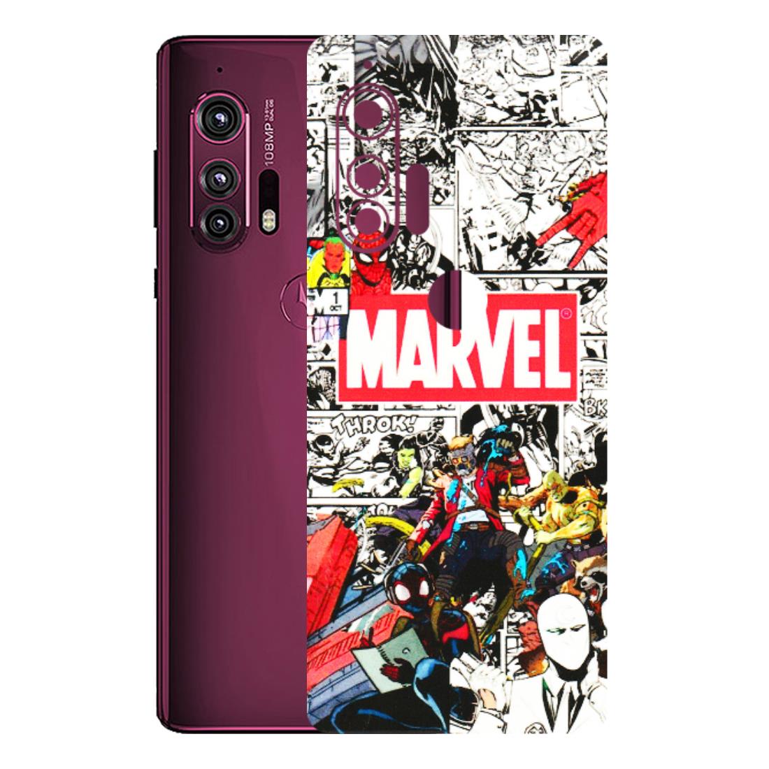 Motorola Phone Skins (All Models) - Marvel Colorful Comic - 3D Embossed Finish (L-64) Motorola Moto Edge Plus
