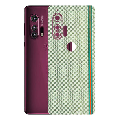 Motorola Phone Skins (All Models) - Gucci Fabric Pattern - 3D Embossed Finish (L-73) Motorola Moto Edge Plus