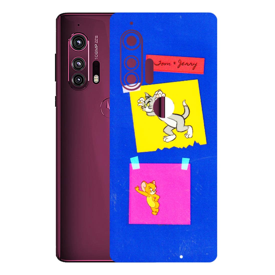 Motorola Phone Skins (All Models) - Tom N Jerry Sticky Notes - 3D Embossed Finish (L-88) Motorola Moto Edge Plus