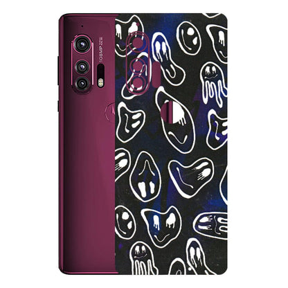 Motorola Phone Skins (All Models) - Distorted Smileys - 3D Embossed Finish (L-92) Motorola Moto Edge Plus