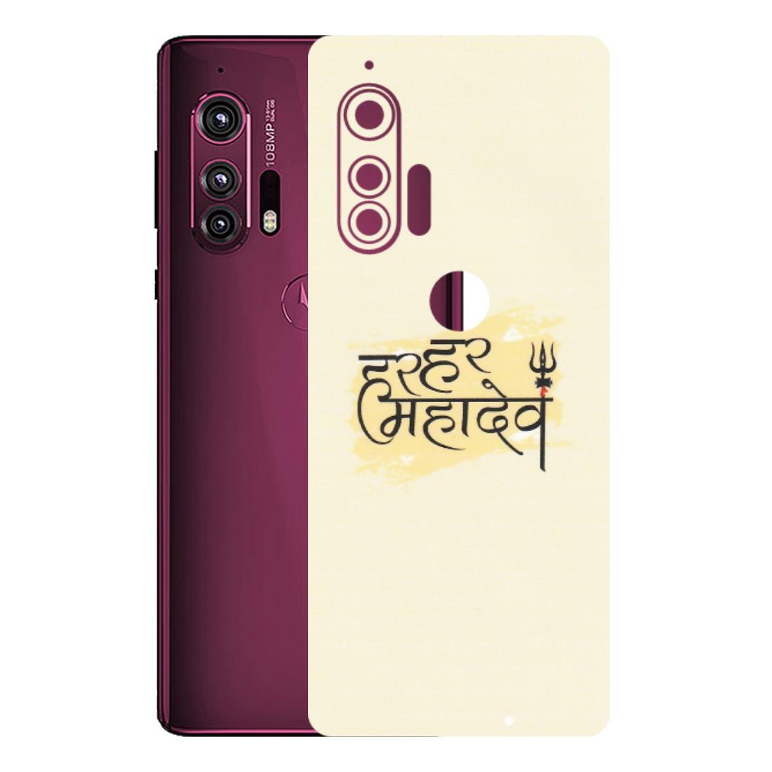 Motorola Phone Skins (All Models) - Har Har Mahadev - Matte Finish (M-10) Motorola Moto Edge Plus