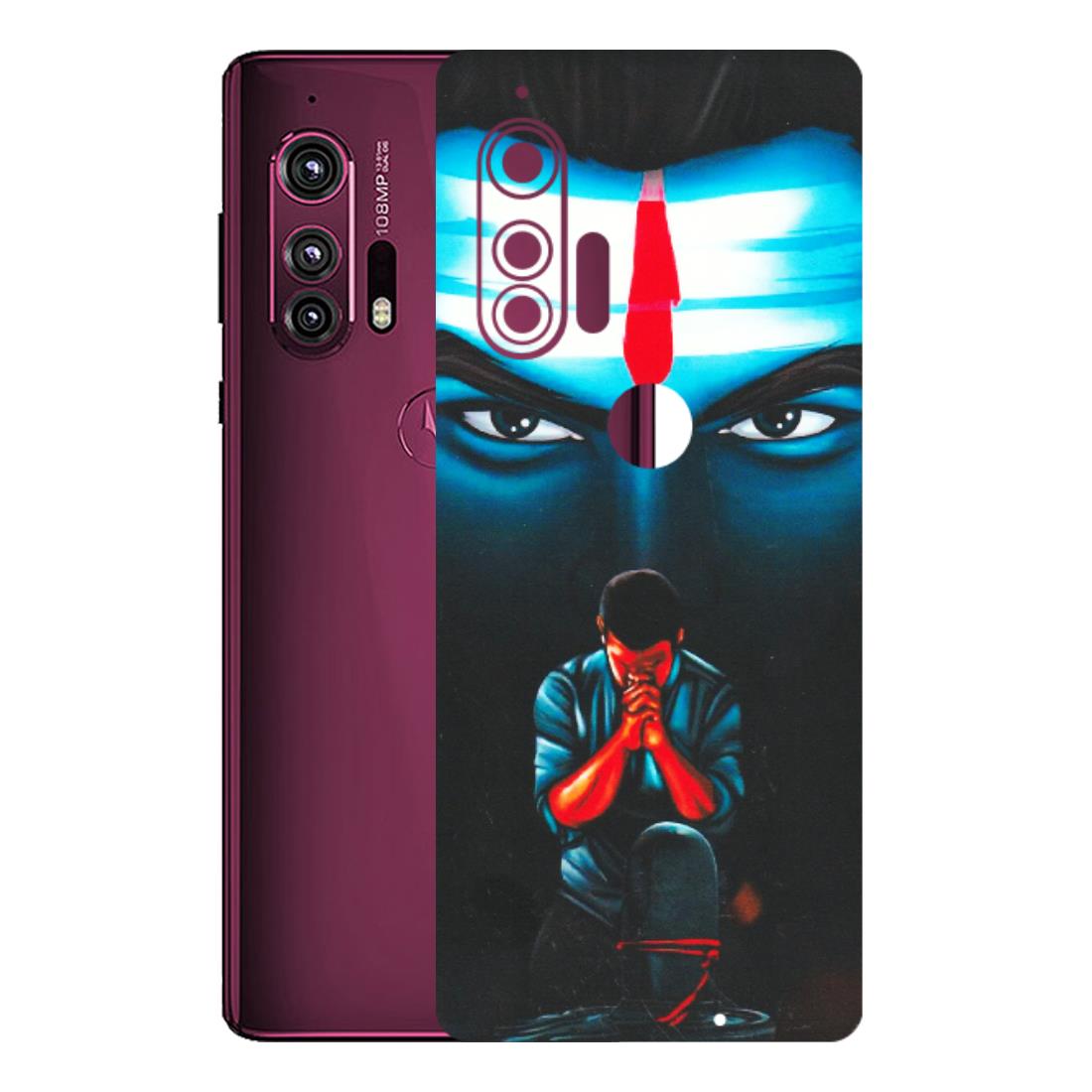 Motorola Phone Skins (All Models) - Mahakal Bhakt - Matte Finish (M-112) Motorola Moto Edge Plus
