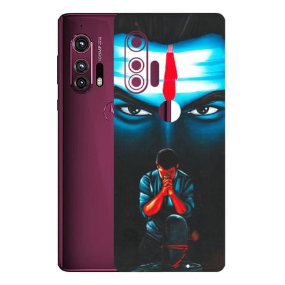 Motorola Phone Skins (All Models) - Mahakal Bhakt - Matte Finish (M-112) Motorola Moto Edge Plus