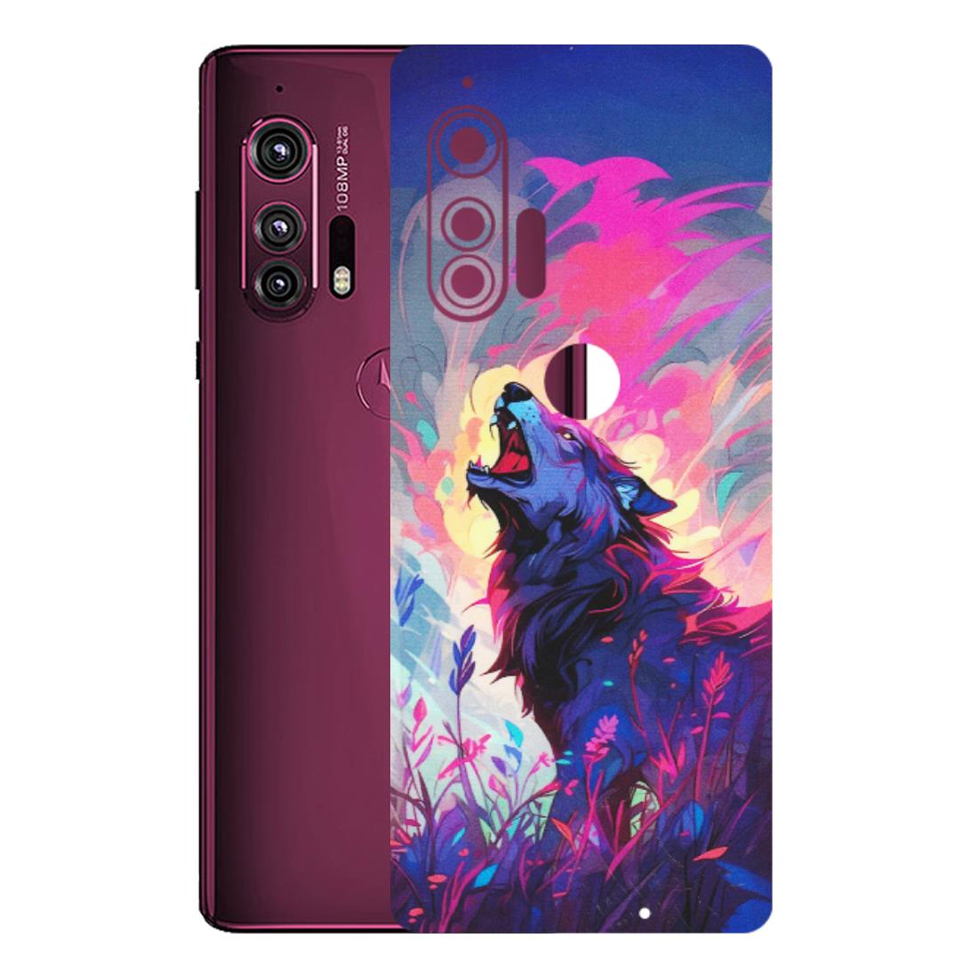 Motorola Phone Skins (All Models) - New Wild Wolf Abstract - Matte Finish (M-125) Motorola Moto Edge Plus