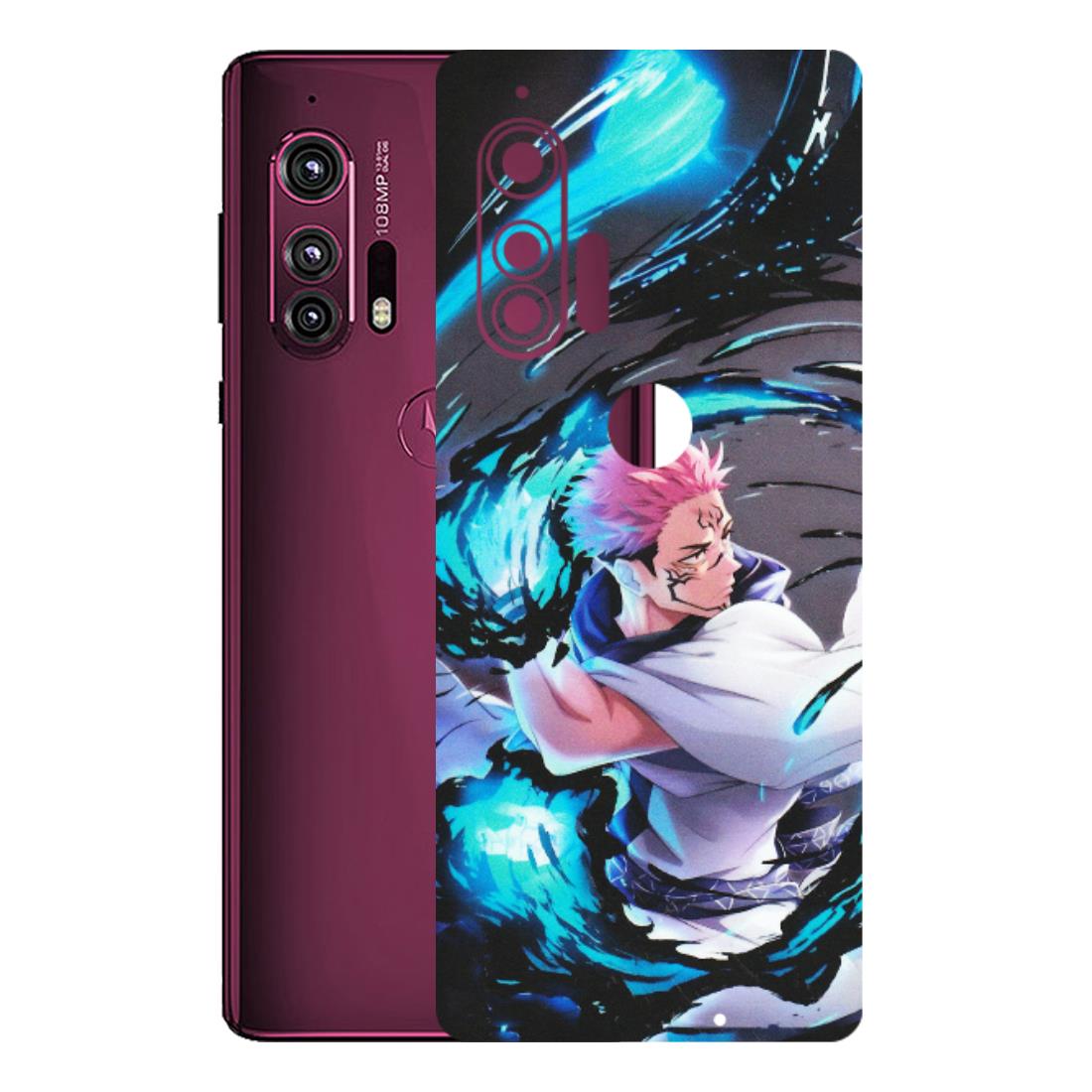 Motorola Phone Skins (All Models) - New Jujutsu Kaisen Grey Blue Anime - Matte Finish (M-127) Motorola Moto Edge Plus