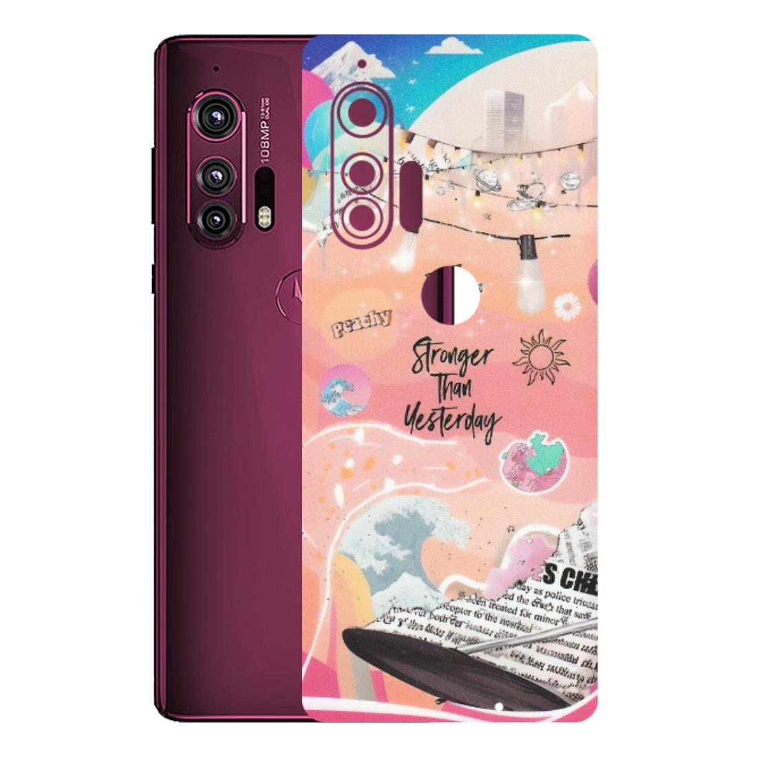 Motorola Phone Skins (All Models) - Stronger Then Yesterday - Matte Finish (M-128) Motorola Moto Edge Plus