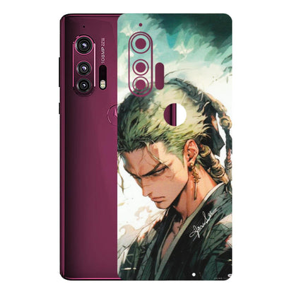 Motorola Phone Skins (All Models) - New Roronoa Zoro One Picece Anime - Matte Finish (M-140) Motorola Moto Edge Plus