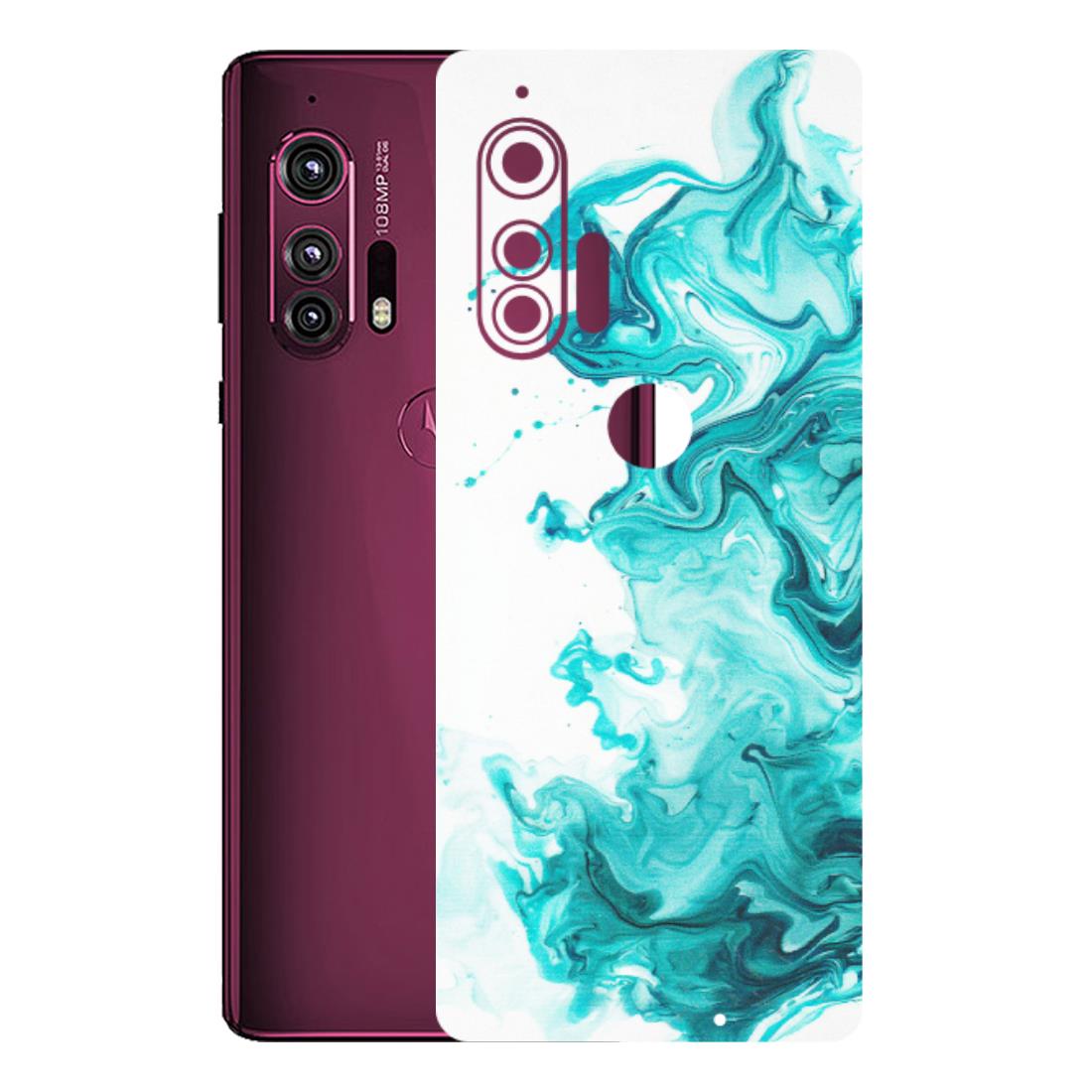 Motorola Phone Skins (All Models) - Sky Blue Abstract Colour - Matte Finish (M-146) Motorola Moto Edge Plus