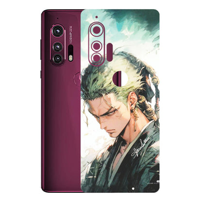 Motorola Phone Skins (All Models) - Pirate Hunter One Piece Anime - Matte Finish (M-157) Motorola Moto Edge Plus