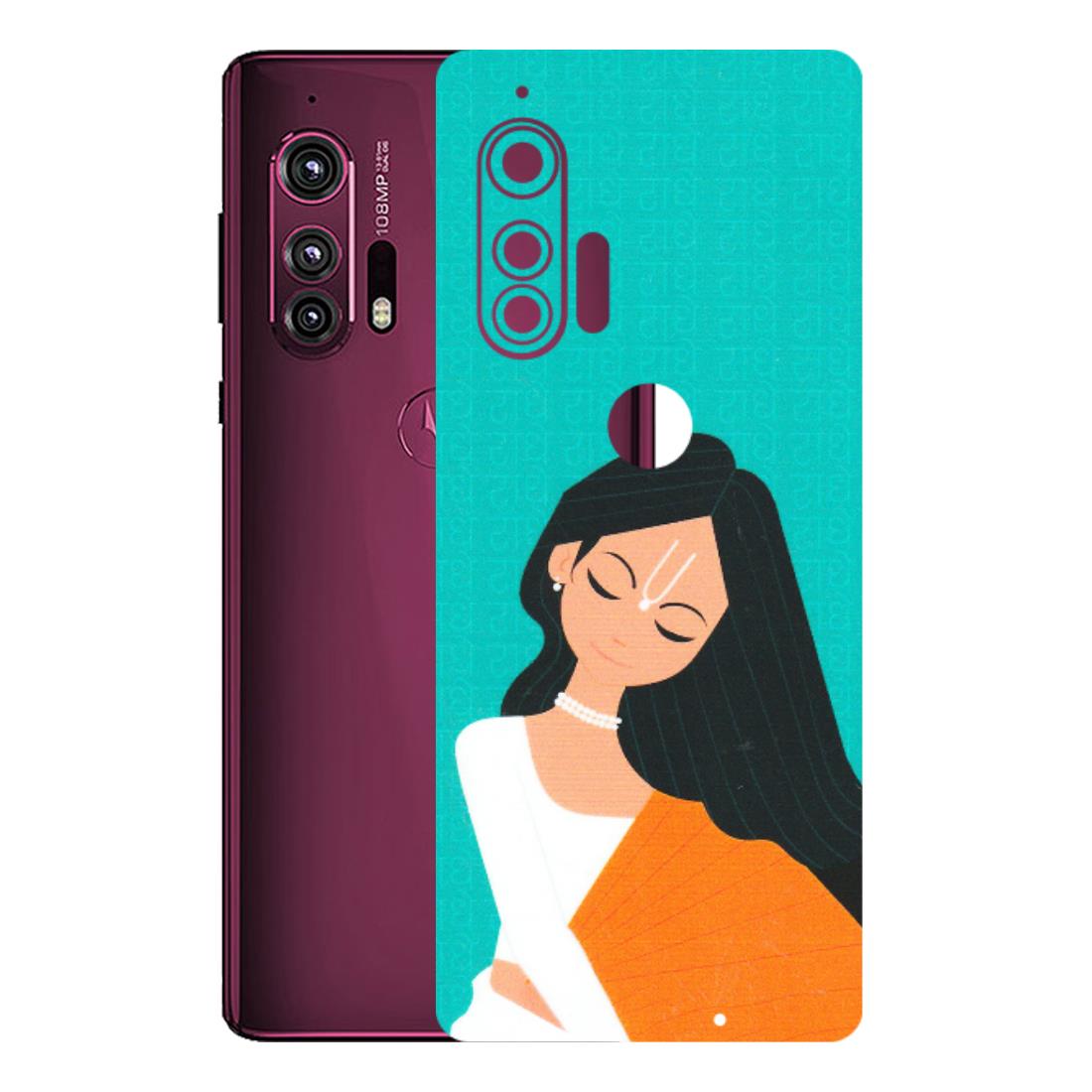 Motorola Phone Skins (All Models) - Radhe Radhe With Hindu Symbol - Matte Finish (M-164) Motorola Moto Edge Plus