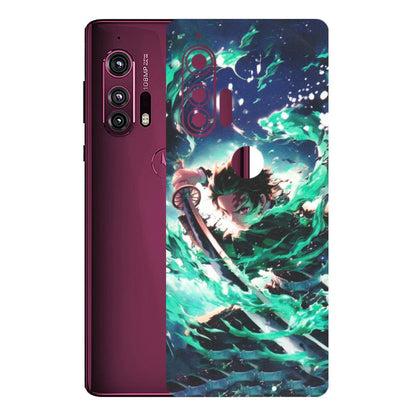 Motorola Phone Skins (All Models) - Sword Fighter Anime - Matte Finish (M-29) Motorola Moto Edge Plus