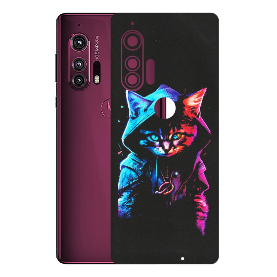 Motorola Phone Skins (All Models) - Cyberpunk Cat - Matte Finish (M-45) Motorola Moto Edge Plus