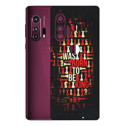 Motorola Phone Skins (All Models) - Born To Be King - Matte Finish (M-73) Motorola Moto Edge Plus