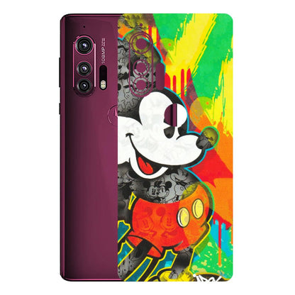 Motorola Phone Skins (All Models) - Multiple Mickey With Colourful Texture - Matte Finish (M-84) Motorola Moto Edge Plus