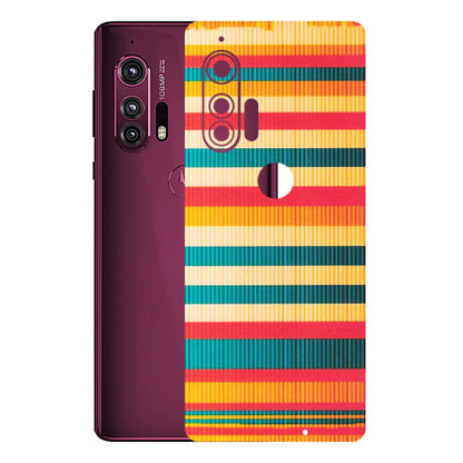 Motorola Phone Skins (All Models) - Colourful Stripes Soothing Effect - Matte Finish (M-86) Motorola Moto Edge Plus