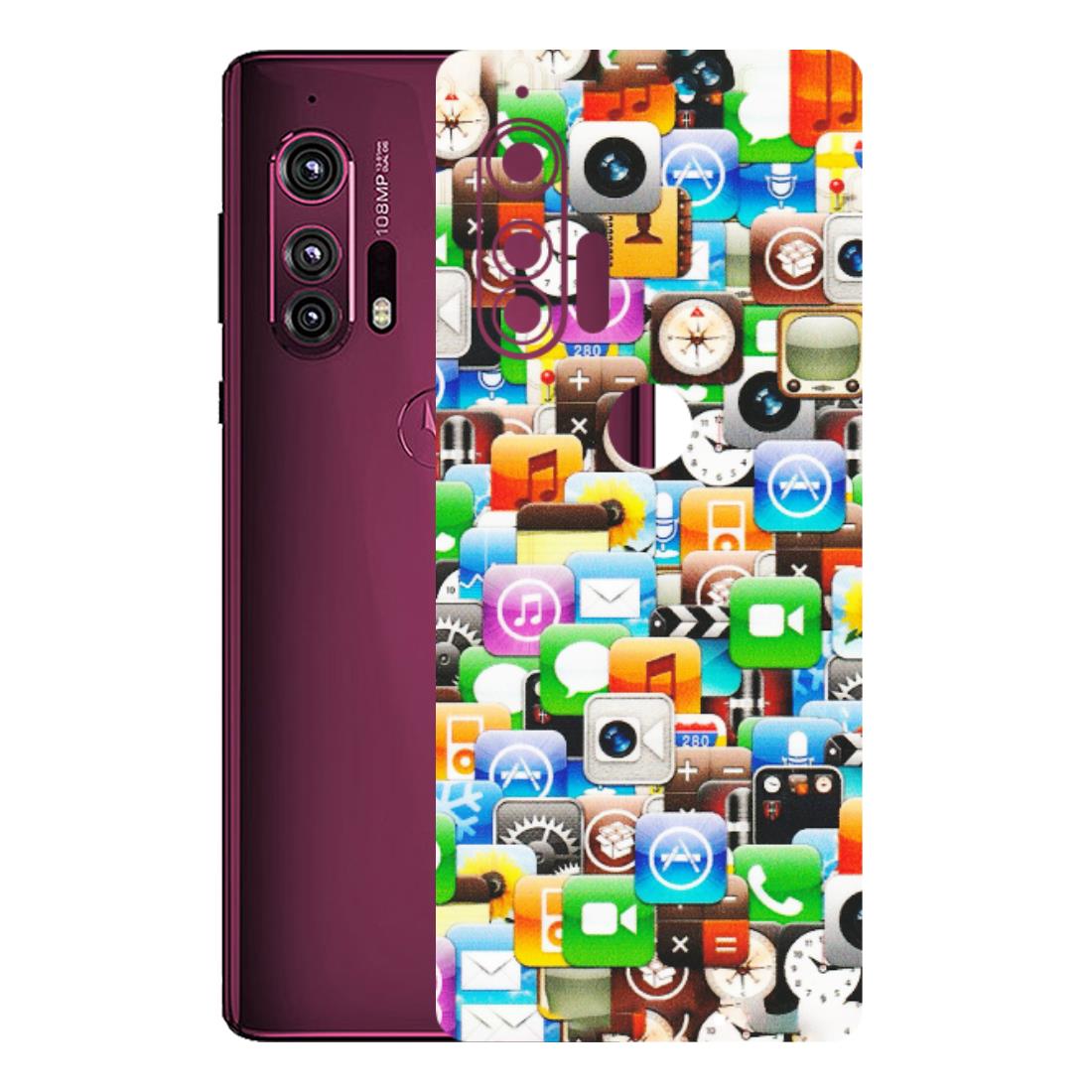 Motorola Phone Skins (All Models) - All Apple Icons - Matte Finish (M-93) Motorola Moto Edge Plus