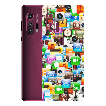 Motorola Phone Skins (All Models) - All Apple Icons - Matte Finish (M-93) Motorola Moto Edge Plus