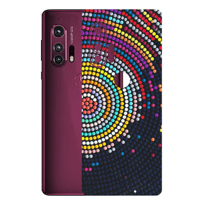 Motorola Phone Skins (All Models) - Rainbow Dot Mandala - Matte Finish (M-97) Motorola Moto Edge Plus
