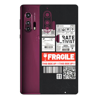 Motorola Phone Skins (All Models) - Handle With Care - Matte Finish (M-99) Motorola Moto Edge Plus