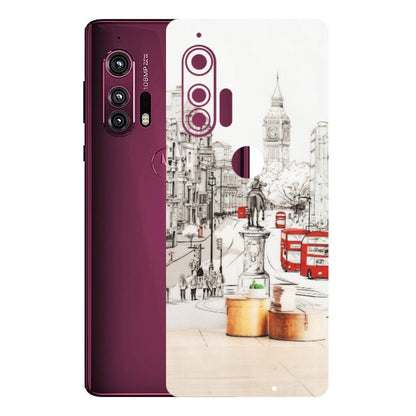 Motorola Phone Skins (All Models) - London Street - Transparent Finish (T-02) Motorola Moto Edge Plus