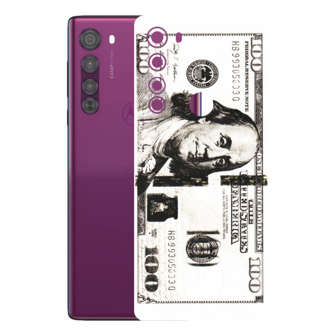 Motorola Phone Skins (All Models) - 100 Dollar Currency - Transparent Finish (T-01) Motorola Moto Edge
