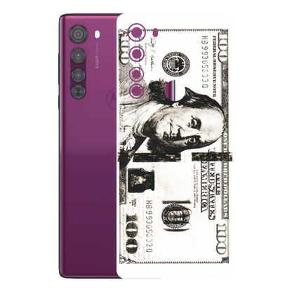 Motorola Phone Skins (All Models) - 100 Dollar Currency - Transparent Finish (T-01) Motorola Moto Edge