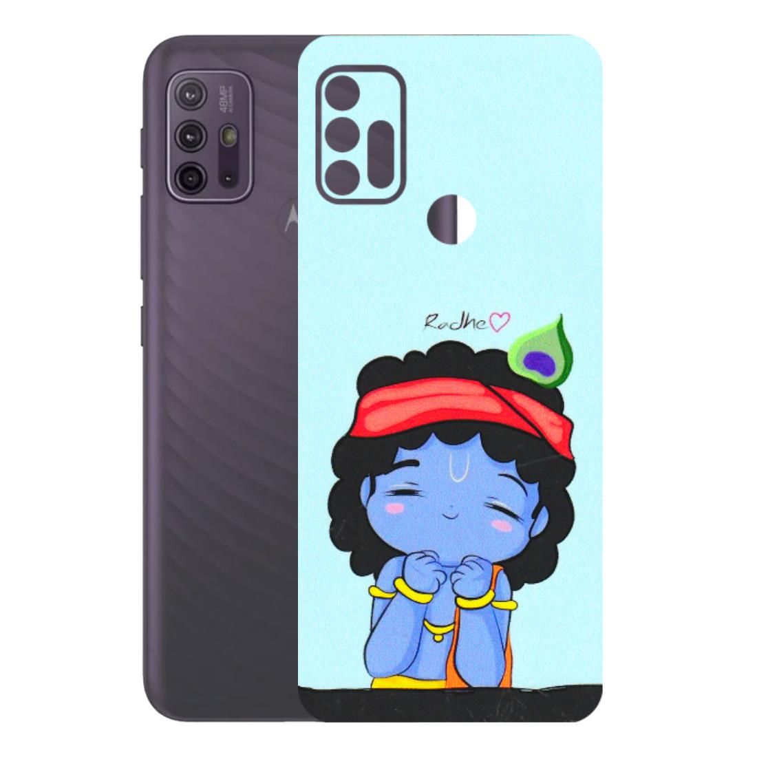 Motorola Phone Skins (All Models) - Radhe Radhe Cute Toon - 3D Embossed Finish (L-05) Motorola Moto G10 Power