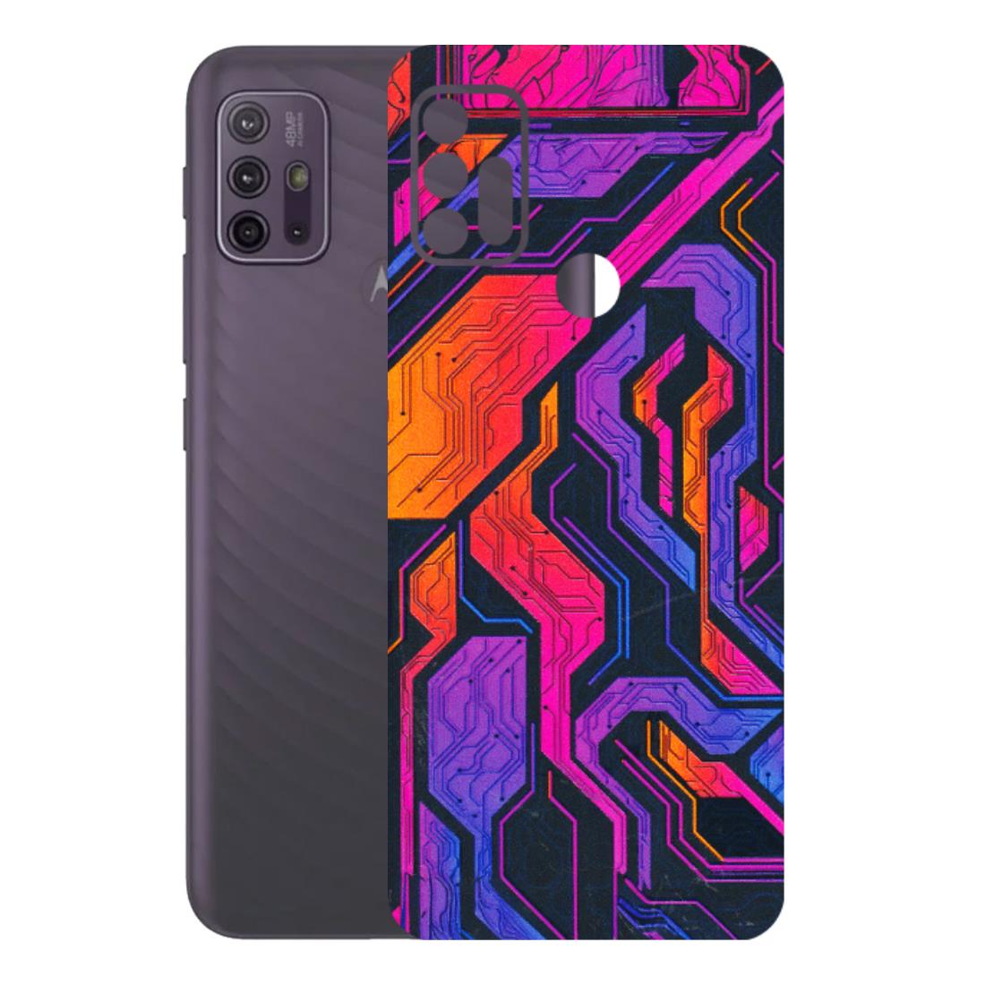Motorola Phone Skins (All Models) - Tech Circuits Futuristic - 3D Embossed Finish (L-07) Motorola Moto G10 Power