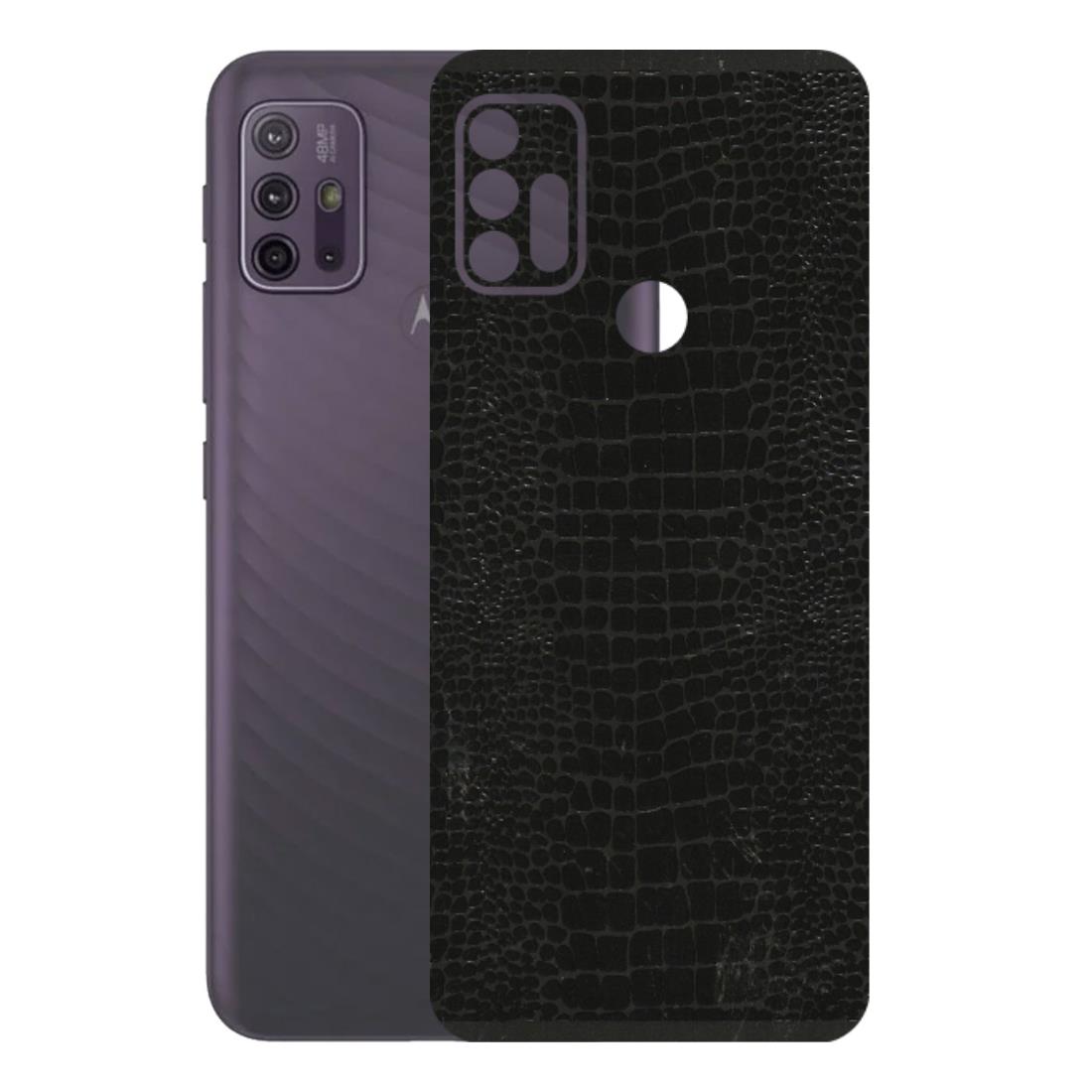 Motorola Phone Skins (All Models) - Snake Leather Black - 3D Embossed Finish (L-107) Motorola Moto G10 Power