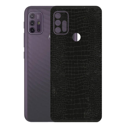 Motorola Phone Skins (All Models) - Snake Leather Black - 3D Embossed Finish (L-107) Motorola Moto G10 Power