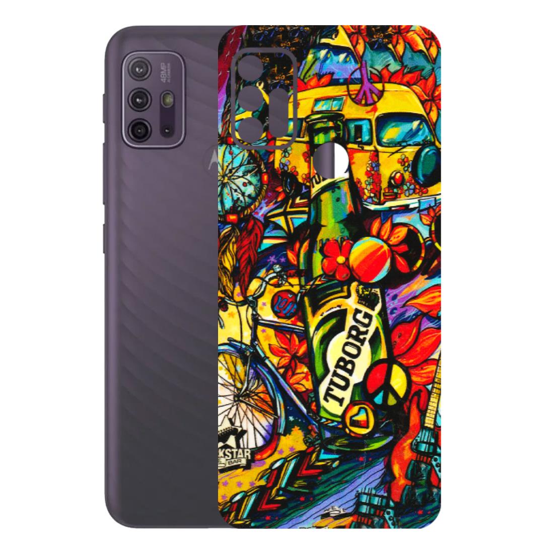 Motorola Phone Skins (All Models) - Cool Beer Bottle - 3D Embossed Finish (L-193) Motorola Moto G10 Power
