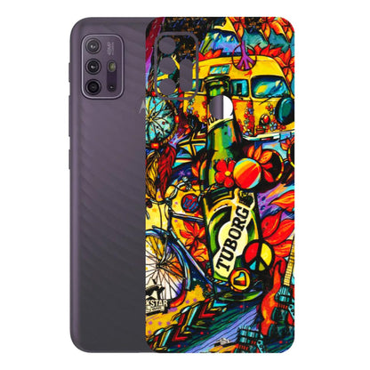 Motorola Phone Skins (All Models) - Cool Beer Bottle - 3D Embossed Finish (L-193) Motorola Moto G10 Power