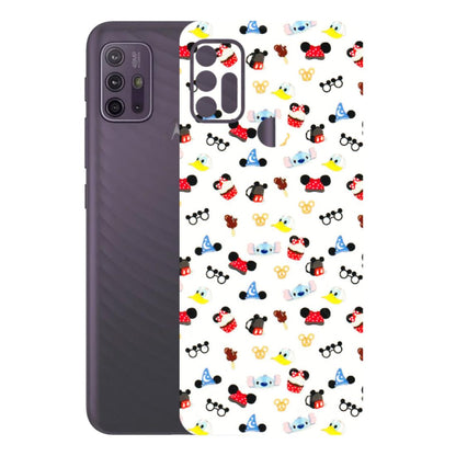 Motorola Phone Skins (All Models) - Minnie Mouse & Donald Doodles s - 3D Embossed Finish (L-194) Motorola Moto G10 Power