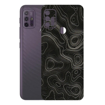 Motorola Phone Skins (All Models) - Black Swirl - 3D Embossed Finish (L-196) Motorola Moto G10 Power