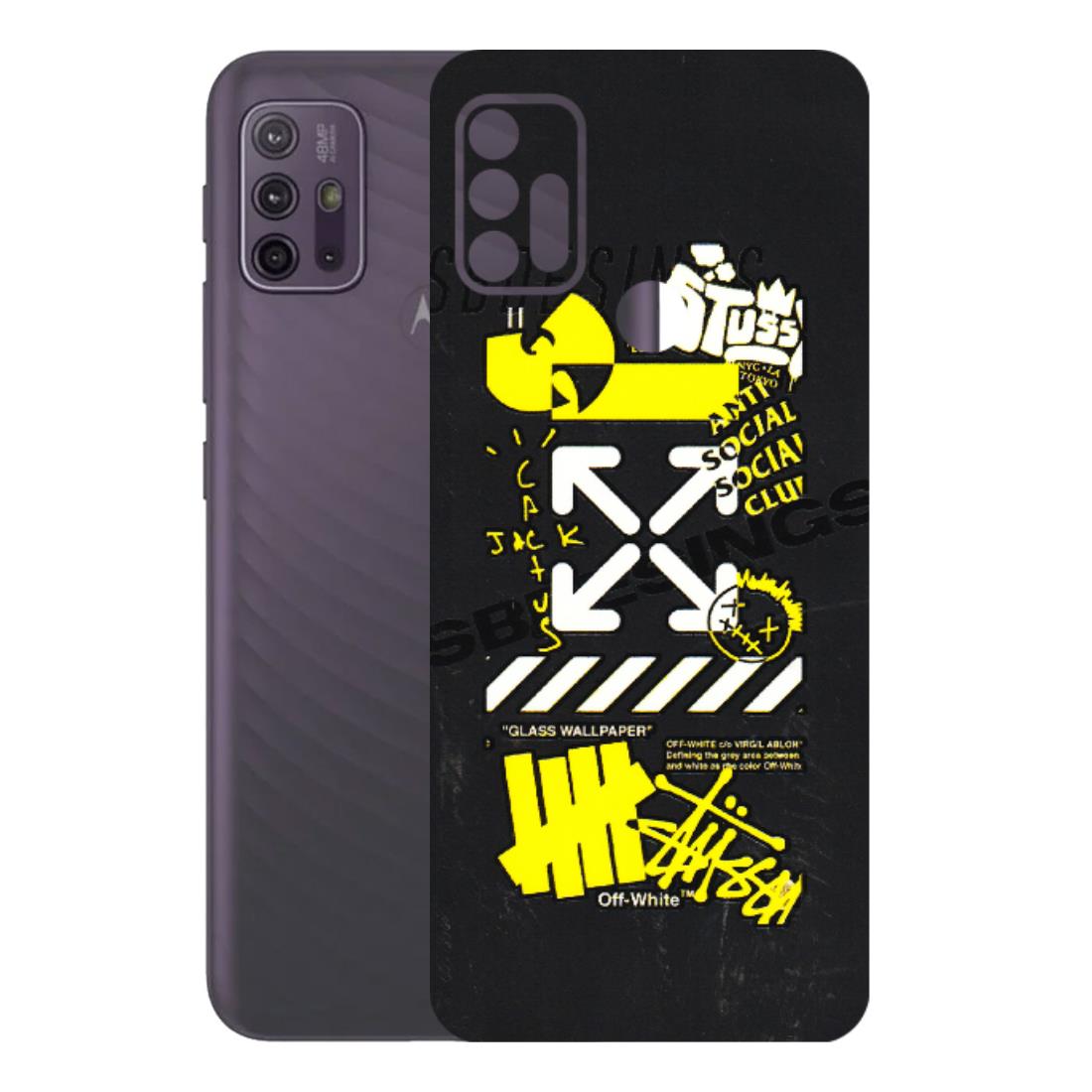 Motorola Phone Skins (All Models) - Anti Social Graffiti - 3D Embossed Finish (L-198) Motorola Moto G10 Power
