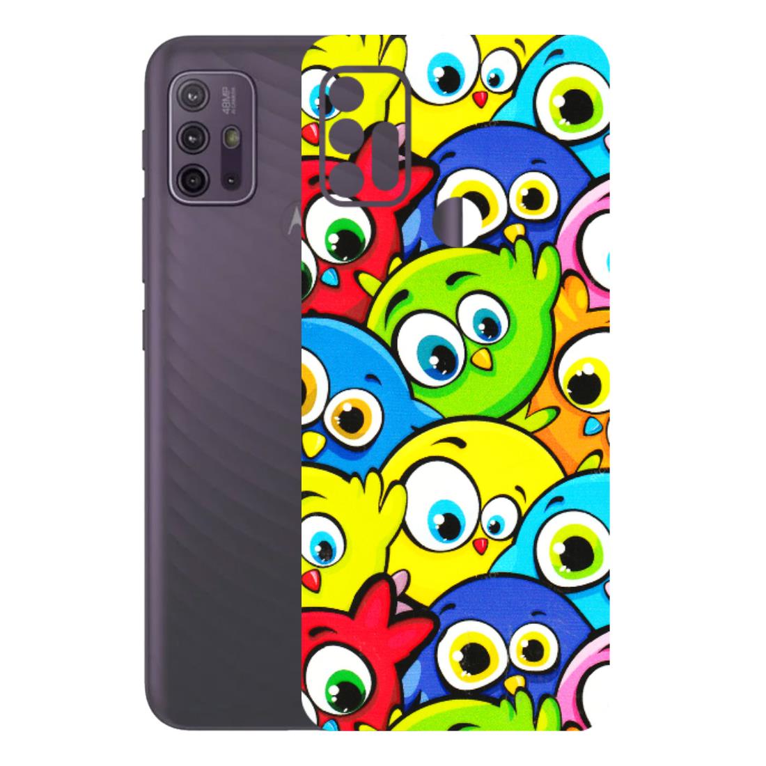 Motorola Phone Skins (All Models) - Cute Fluffy Birds - 3D Embossed Finish (L-213) Motorola Moto G10 Power
