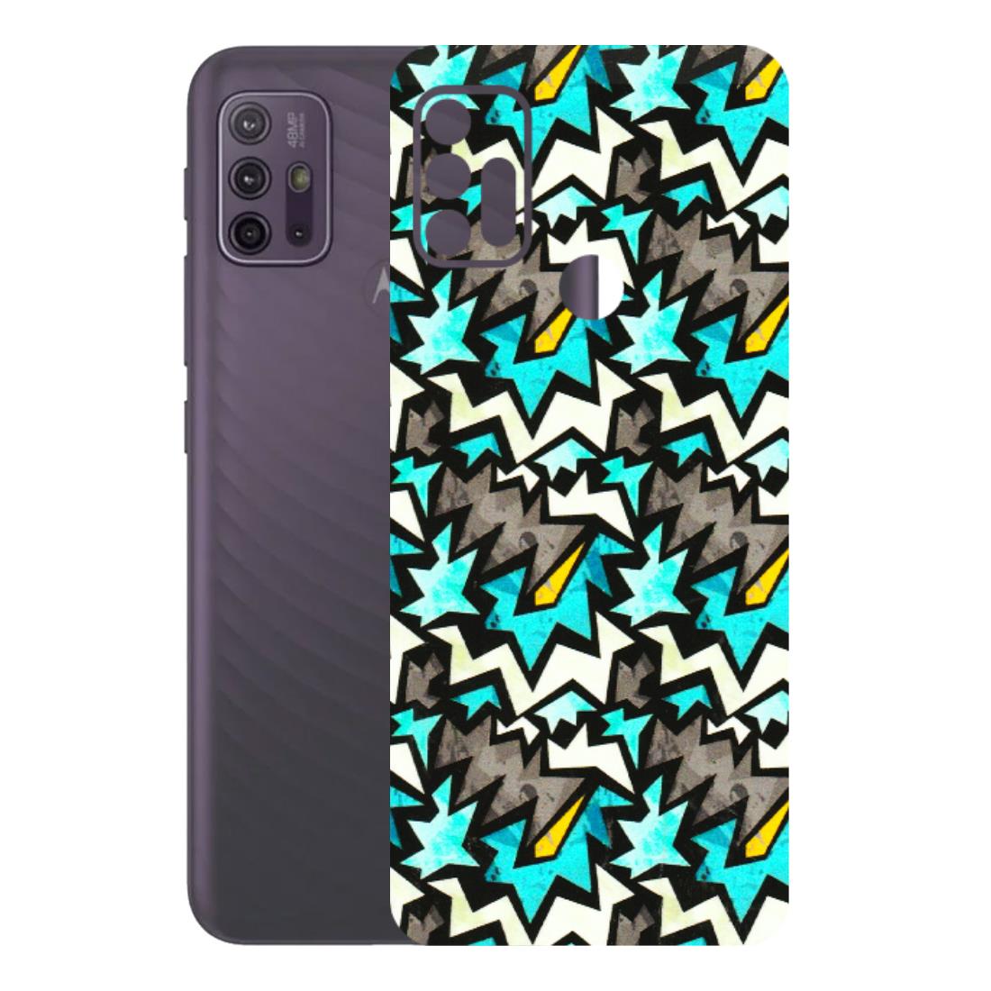 Motorola Phone Skins (All Models) - Funky Zig Zag - 3D Embossed Finish (L-223) Motorola Moto G10 Power