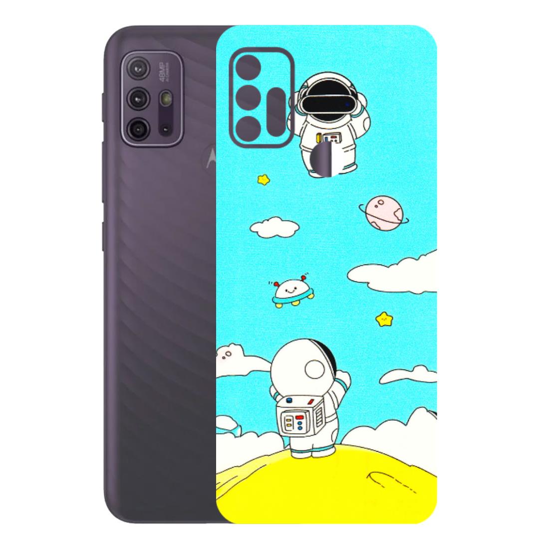 Motorola Phone Skins (All Models) - Blue Skies Astro Float - 3D Embossed Finish (L-230) Motorola Moto G10 Power