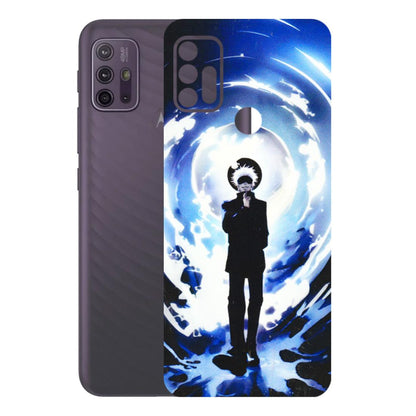 Motorola Phone Skins (All Models) - Satoru Gojo Dark Blue - 3D Embossed Finish (L-235) Motorola Moto G10 Power