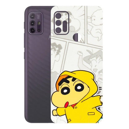 Motorola Phone Skins (All Models) - Yellow Shinchan Comic - 3D Embossed Finish (L-246) Motorola Moto G10 Power