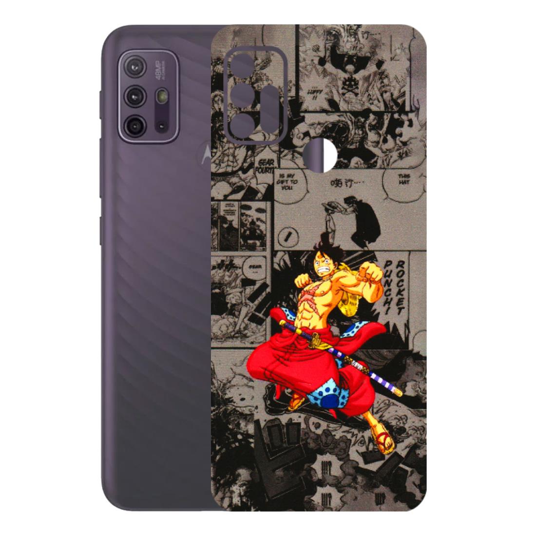 Motorola Phone Skins (All Models) - One Piece Rocket Punch Manga - 3D Embossed Finish (L-25) Motorola Moto G10 Power