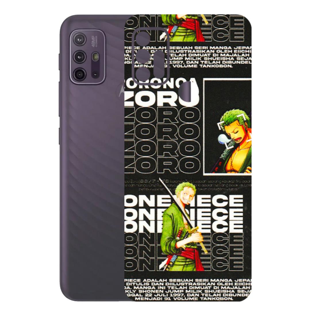 Motorola Phone Skins (All Models) - One Piece Zoro - 3D Embossed Finish (L-250) Motorola Moto G10 Power