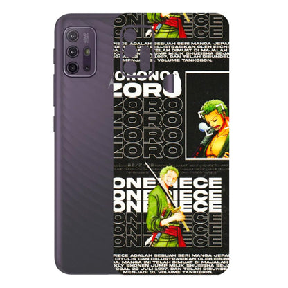 Motorola Phone Skins (All Models) - One Piece Zoro - 3D Embossed Finish (L-250) Motorola Moto G10 Power