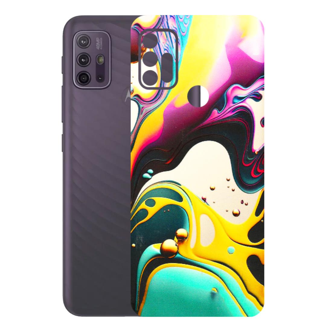 Motorola Phone Skins (All Models) - Multicolor Abstract pattern - 3D Embossed Finish (L-254) Motorola Moto G10 Power