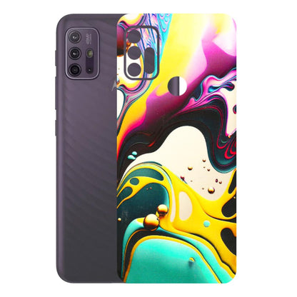 Motorola Phone Skins (All Models) - Multicolor Abstract pattern - 3D Embossed Finish (L-254) Motorola Moto G10 Power